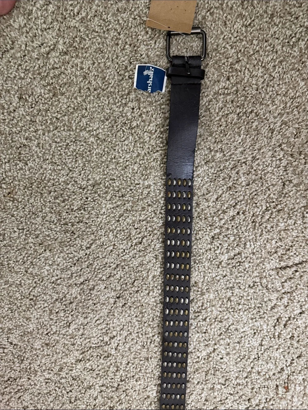 Marshalls Black Leather Studded Woman’s Belt